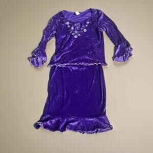 Y2k purple velvet long sleeve